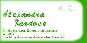 alexandra kardoss business card